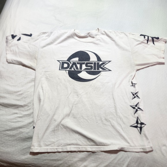 Alstyle Other - Datsik Graphic T Shirt Mens M White EDM Dubstep Logo Sleeve Print Streetwear